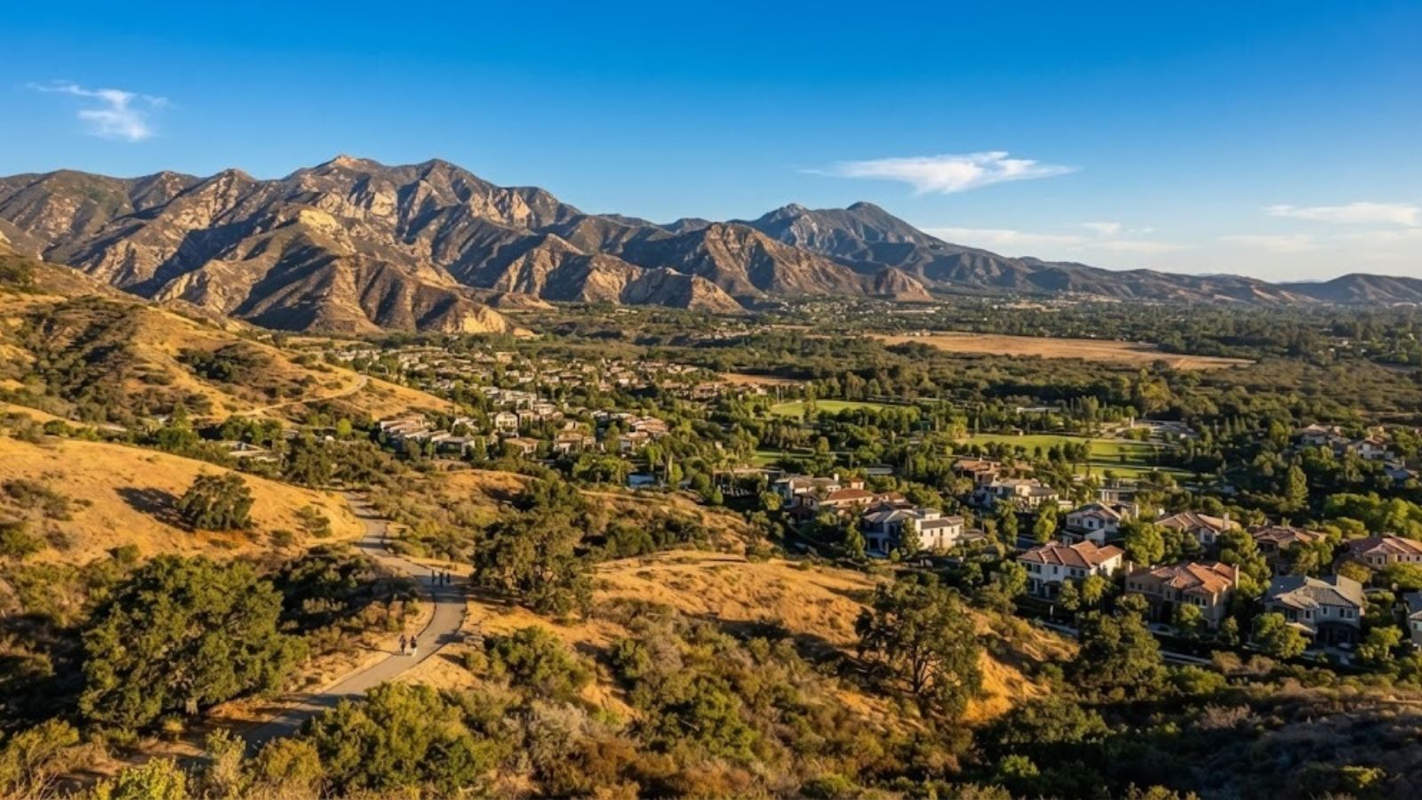 Street view near the Santa Monica Mountains in Newbury Park, CA