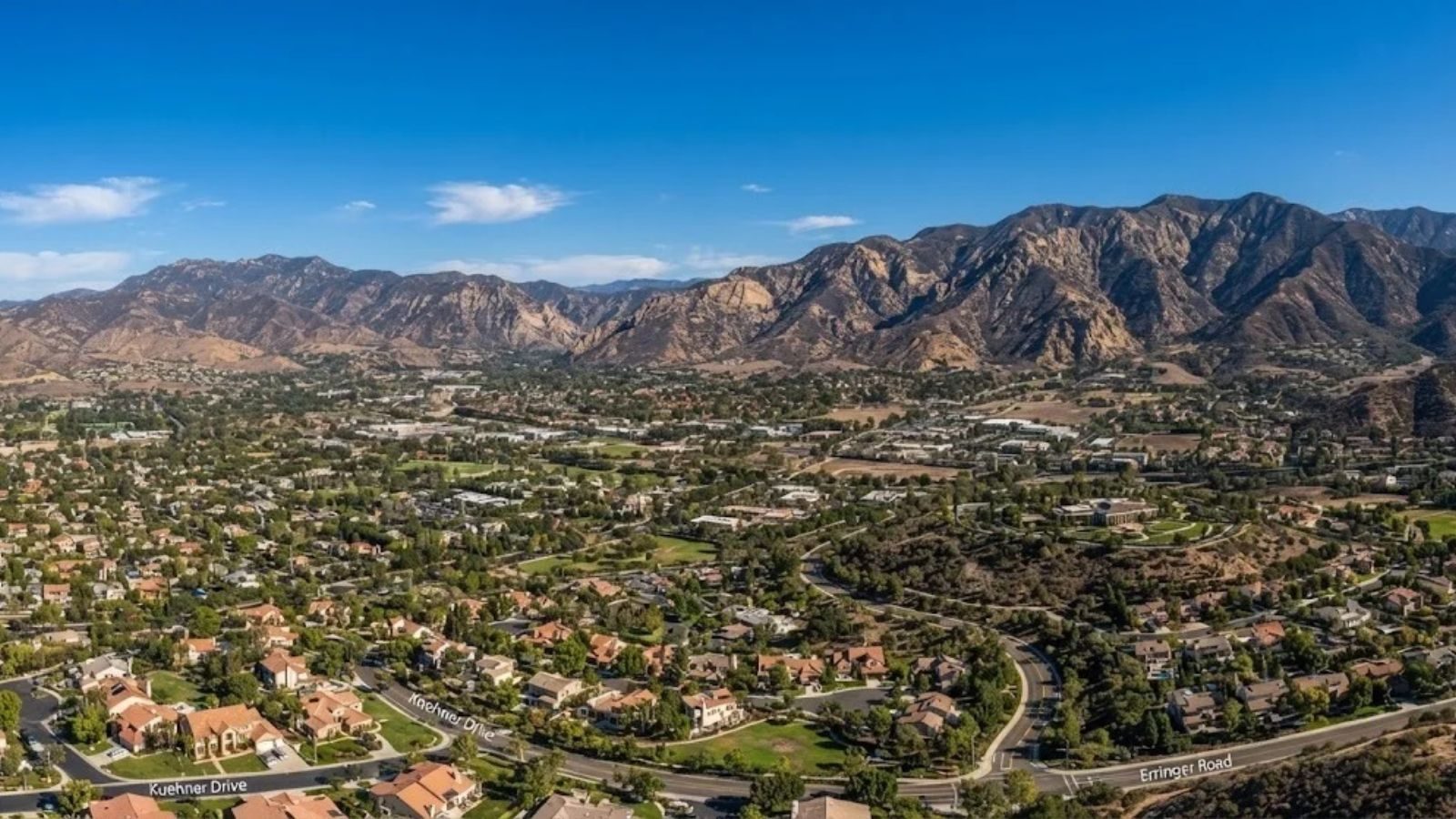 Simi Valley, CA with the Santa Susana Mountains in the background